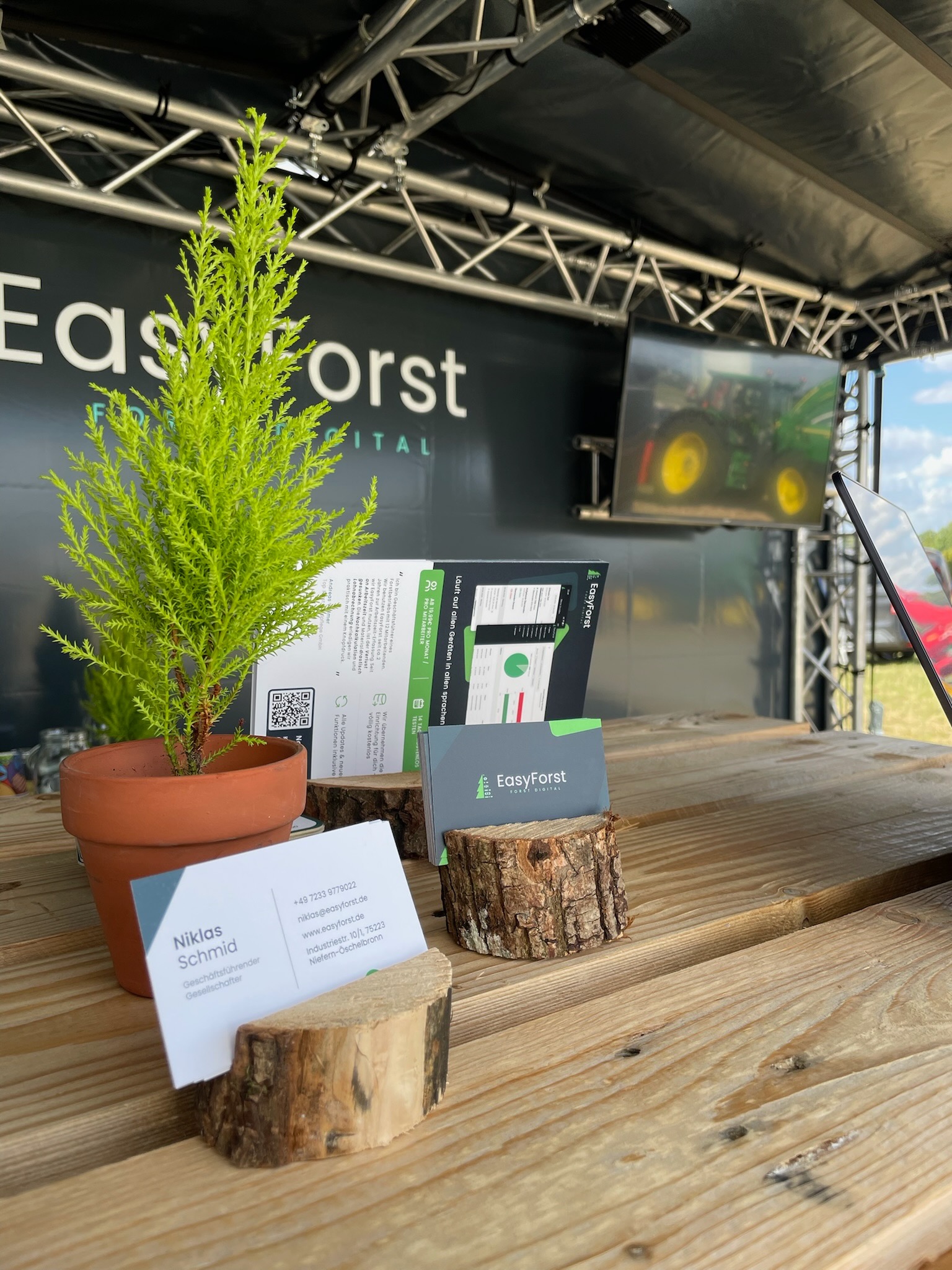 Messestand EasyForst Detailansicht